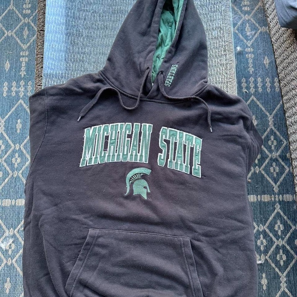 Stadium Athletics Black and Green Hoodie